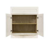LIFEART CABINETRY Princeton Assembled 24 in. x 34.5 in. x 24 in. Base Cabinet with 2-Doors and 1-Drawer in Off-White