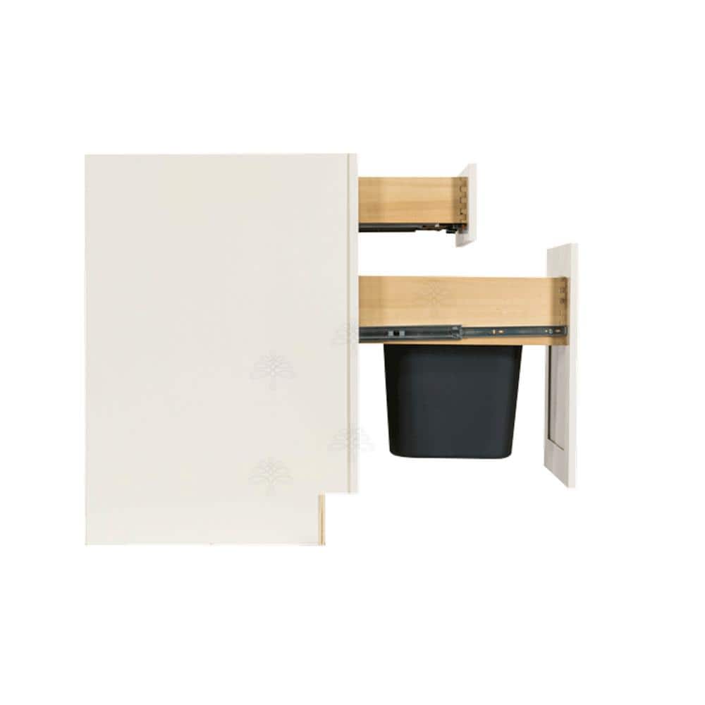 LIFEART CABINETRY Princeton Assembled 18 in. x 34.5 in. x 24 in. Base Wasket Cabinet in Off-White