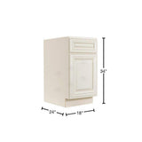 LIFEART CABINETRY Princeton Assembled 18 in. x 34.5 in. x 24 in. Base Wasket Cabinet in Off-White