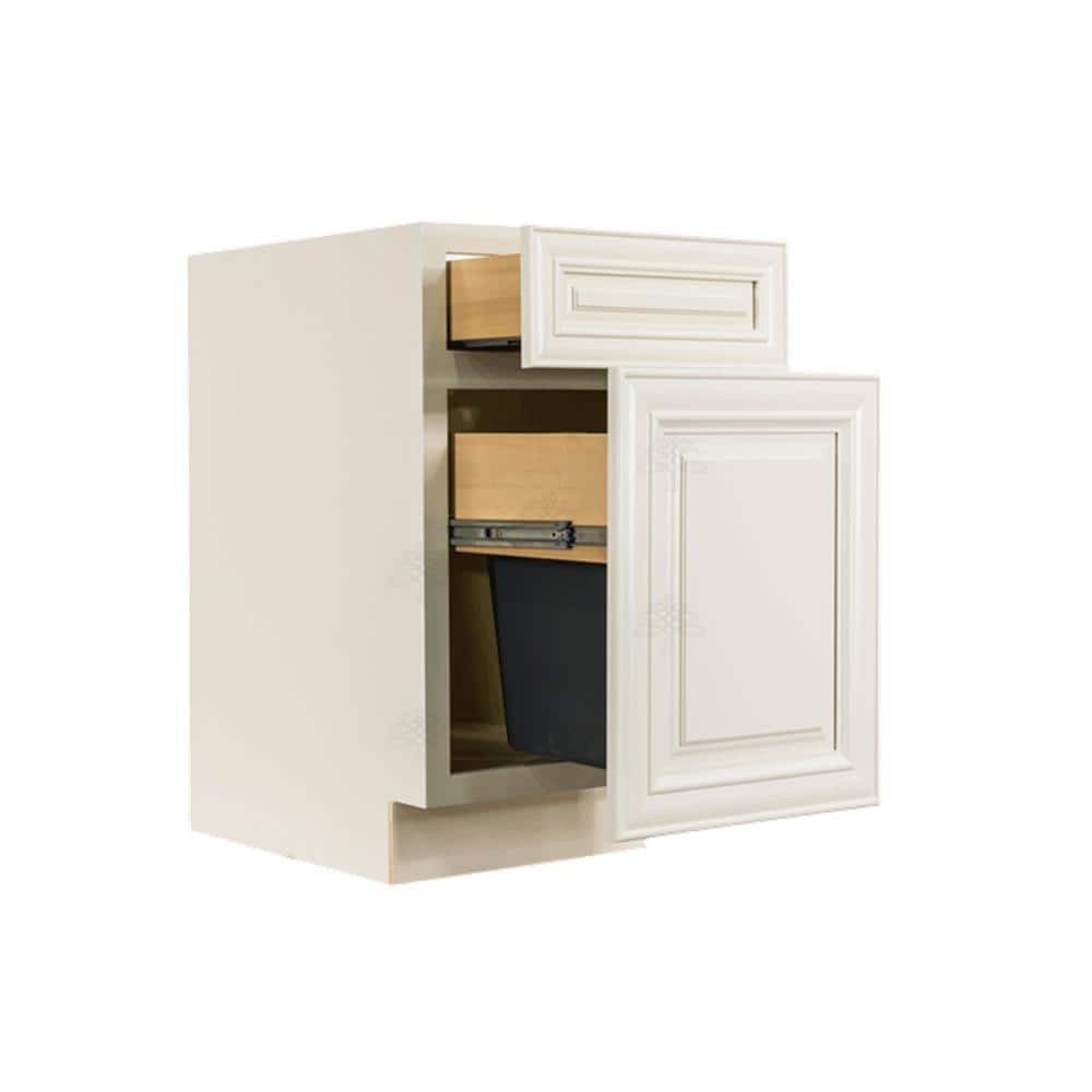 LIFEART CABINETRY Princeton Assembled 18 in. x 34.5 in. x 24 in. Base Wasket Cabinet in Off-White