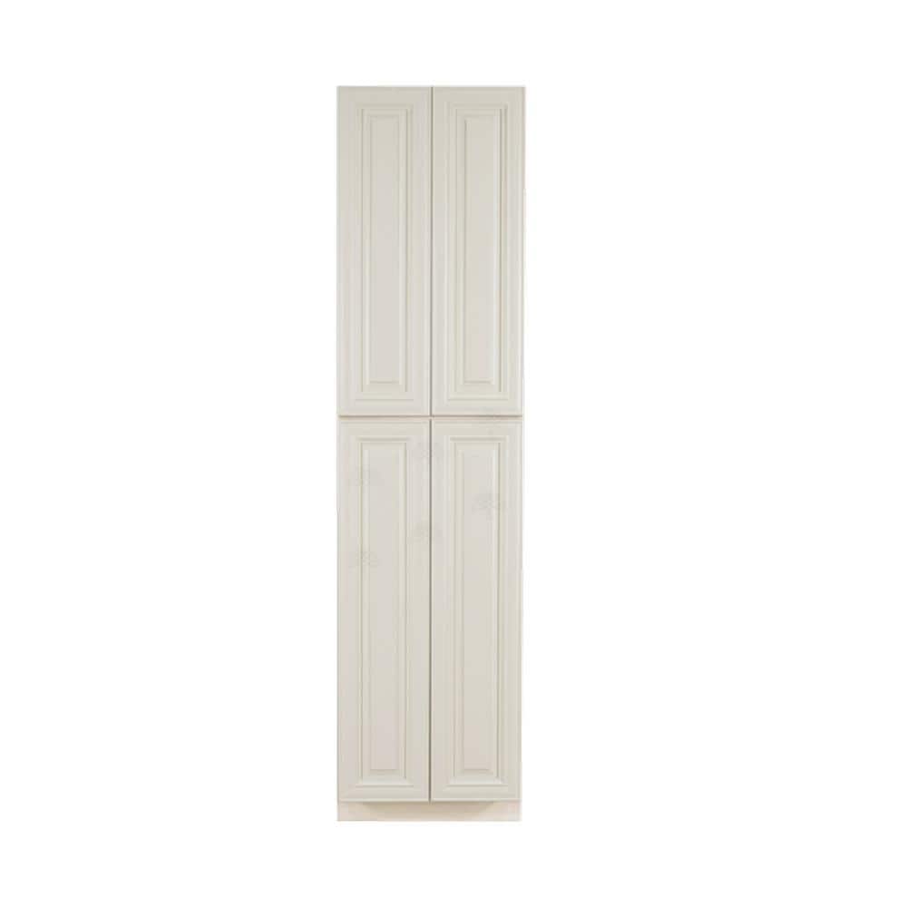 LIFEART CABINETRY Princeton Assembled 30 in. x 90 in. x 27 in. Tall Pantry with 4-Doors in Off-White