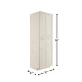 LIFEART CABINETRY Princeton Assembled 30 in. x 96 in. x 27 in. Tall Pantry Cabinet in Off-White