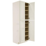 LIFEART CABINETRY Princeton Assembled 30 in. x 96 in. x 27 in. Tall Pantry Cabinet in Off-White