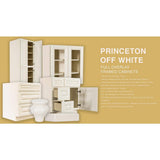 LIFEART CABINETRY Princeton Assembled 24 in. x 36 in. x 15 in. Wall Diagonal Corner Cabinet with 1-Door 2-Shelves in Off-White
