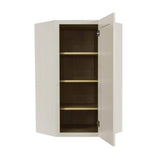 LIFEART CABINETRY Princeton Assembled 24 in. x 42 in. x 12 in. Wall Diagonal Corner Cabinet with 1-Door 3-Shelves in Off-White