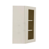 LIFEART CABINETRY Princeton Assembled 24 in. x 36 in. x 12 in. Wall Diagonal Mullion Door Cabinet with 1-Door 2-Shelves in Off-White