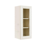 LIFEART CABINETRY Princeton Assembled 15 in. x 36 in. x 12 in. Wall Mullion Door Cabinet with 1-Door 2-Shelves in Off-White
