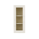 LIFEART CABINETRY Princeton Assembled 15 in. x 36 in. x 12 in. Wall Mullion Door Cabinet with 1-Door 2-Shelves in Off-White