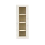 LIFEART CABINETRY Princeton Assembled 18 in. x 42 in. x 12 in. Wall Mullion Door Cabinet with 1-Door 3-Shelves in Off-White