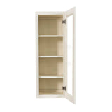 LIFEART CABINETRY Princeton Assembled 21 in. x 42 in. x 12 in. Wall Mullion Door Cabinet with 1-Door 3-Shelves in Off-White