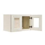 LIFEART CABINETRY Princeton Assembled 24 in. x 12 in. x 12 in. Wall Mullion Door Cabinet with 2-Door in Off-White