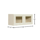 LIFEART CABINETRY Princeton Assembled 30 in. x 15 in. x 12 in. Wall Mullion Door Cabinet with 2-Door in Off-White