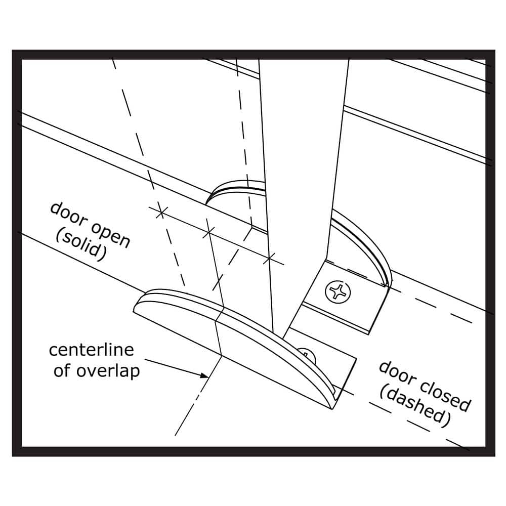Everbilt Oil Rubbed Bronze Adjustable C-Guide, Steel Barn Door Floor Guide