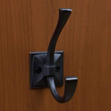 GlideRite 4-1/4 in. Oil Rubbed Bronze Decorative Flared Double-Prong Coat Hooks (10-Pack)