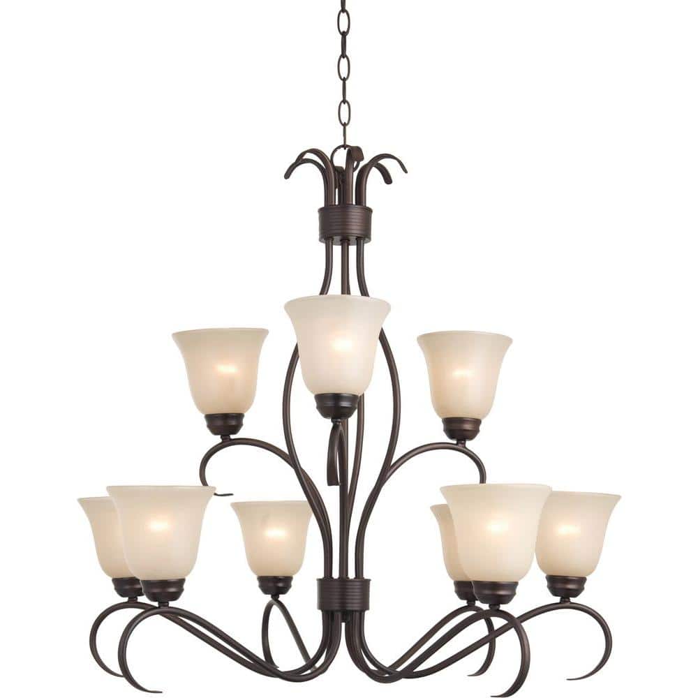Maxim Lighting Basix 9-Light Oil-Rubbed Bronze Chandelier