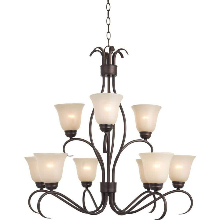 Maxim Lighting Basix 9-Light Oil-Rubbed Bronze Chandelier