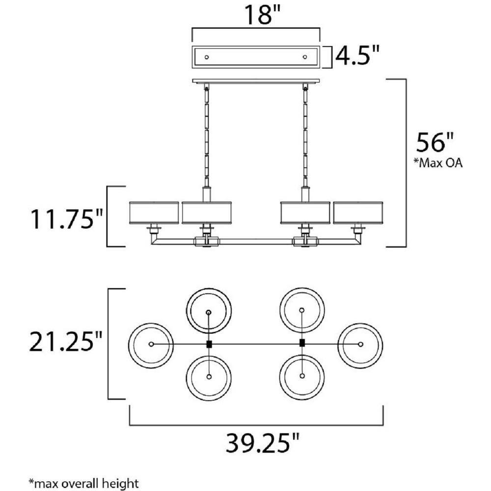 Maxim Lighting Nexus 6-Light Oil-Rubbed Bronze Chandelier