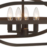 Vanity Art 4 -Light Unique/Statement Chandelier in Oil Rubbed Bronze