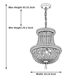Vanity Art 3-Light Oil Rubbed Bronze Lantern Empire Chandelier with Beaded Accents