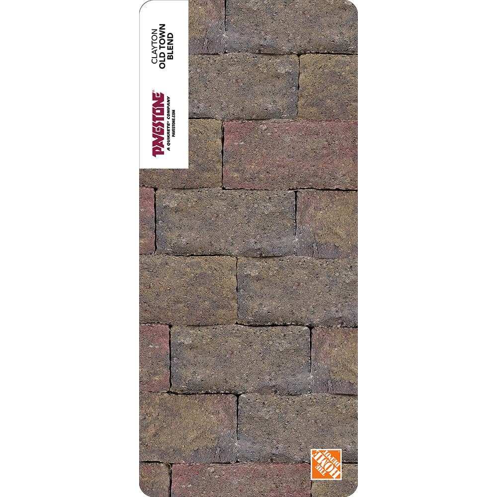Pavestone Paper Sample Only of Clayton 3.5 in. W x 7 in. L x 1.77 in. H Old Town Blend Concrete Paver (1-Piece)