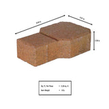 Pavestone Paper Sample Only of Decorastone 9.06 in. L x 5.51 in. W x 2.36 in. H Oldtown Blend Concrete Paver (1 - Piece)