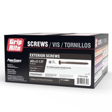 Grip-Rite #8 x 3 in. Phillips Bugle-Head Coarse Thread Sharp Point Polymer-Coated Exterior Screws, 25-lb Pack