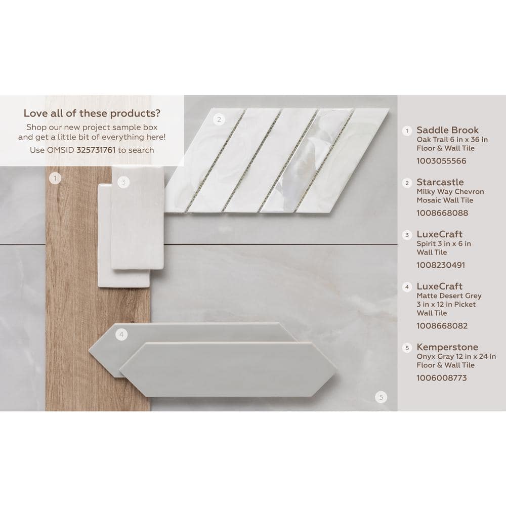 Kemperstone Onyx Gray Polished 12 in. x 24 in. Glazed Porcelain Floor and Wall Tile (17.10 sq. ft./Case)