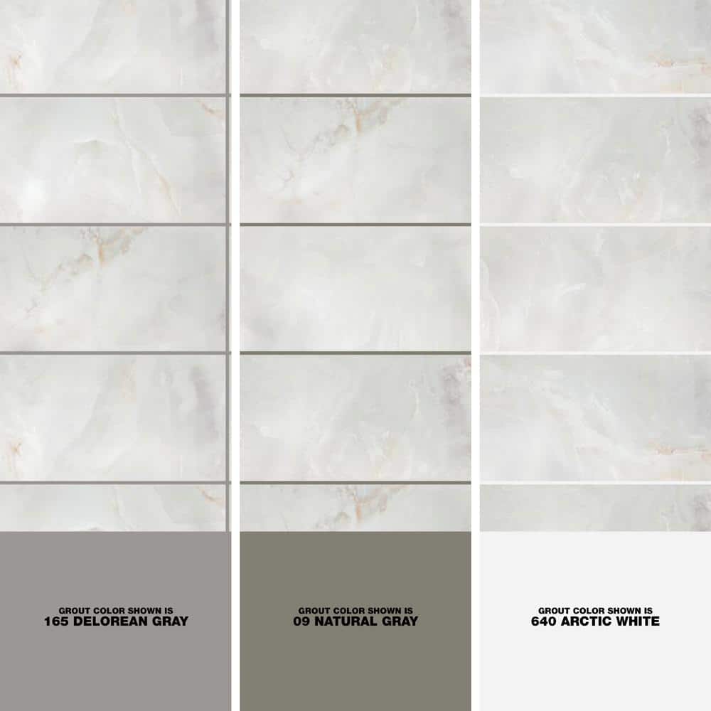 Kemperstone Onyx Gray Polished 12 in. x 24 in. Glazed Porcelain Floor and Wall Tile (17.10 sq. ft./Case)