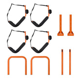 Orange Kayak 2-Canoes Self Standing Cradle Storage Rack