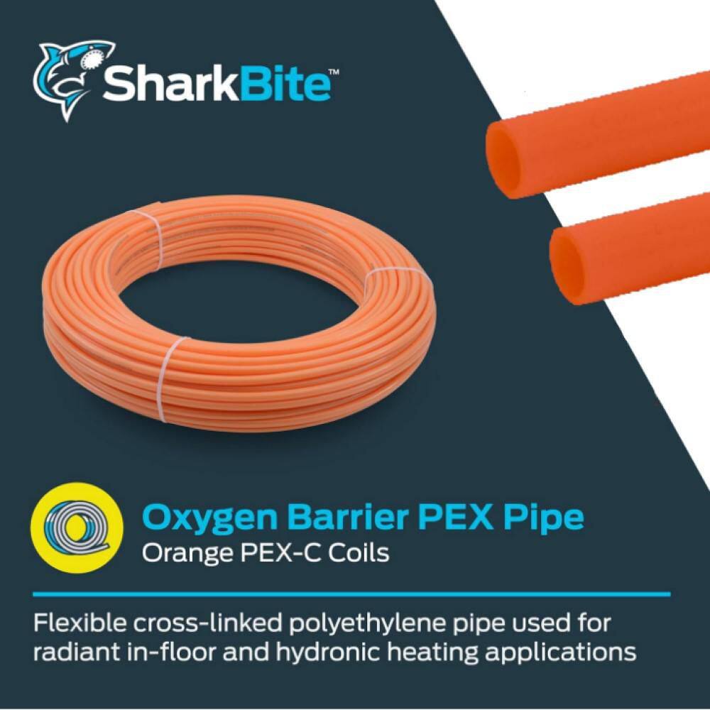 SharkBite 1/2 in. x 100 ft. Coil Oxygen Barrier Radiant Heating PEX Pipe (PEX-C)