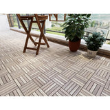 Interbuild 1 ft. x 1 ft. Interlocking Solid Hardwood Acacia Deck Tile in Organic White (10-Piece per Carton - 10 sq. ft.)