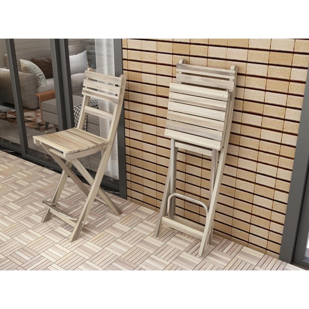 Interbuild 1 ft. x 1 ft. Interlocking Solid Hardwood Acacia Deck Tile in Organic White (10-Piece per Carton - 10 sq. ft.)