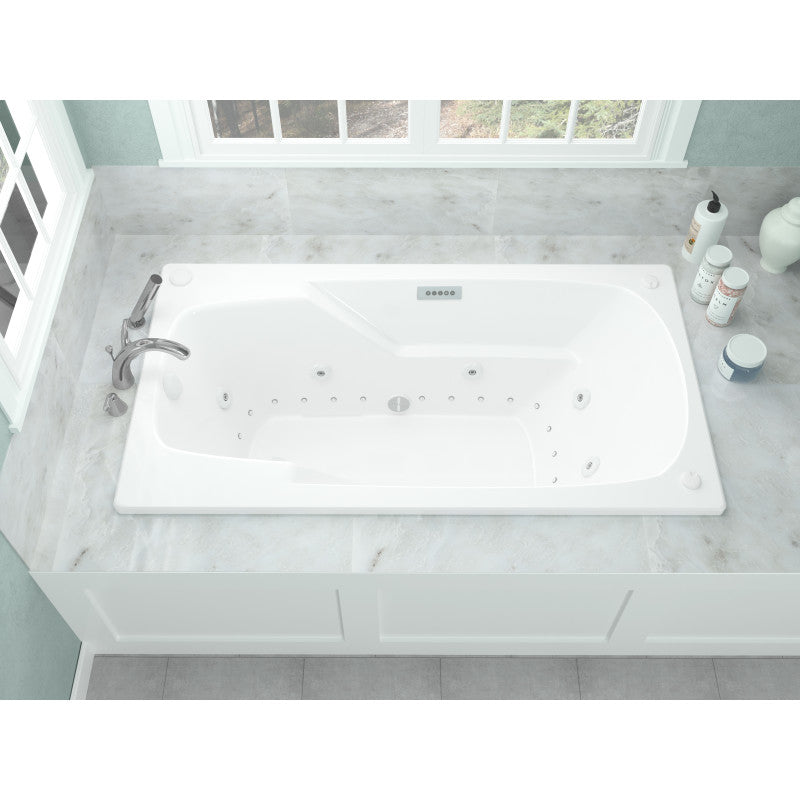 Universal Tubs Coral 5 ft. Rectangular Drop-in Whirlpool and Air Bath Tub, 59 x 32 in., White