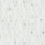 Bedrosians Monet Oriental White 12-in x 12-in Honed Natural Stone Marble Mini-Brick Mosaic Tile (5.1 sq. ft./Carton)