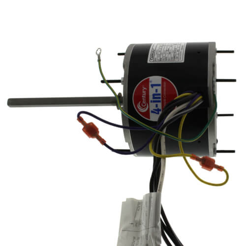Century ORM5458B inducer motor - detail view (Type: Permanent Split Capacitor; Voltage: 208/230V)