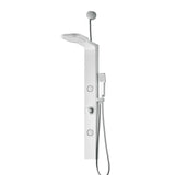 ANZZI Inland Series White 44 in. 2-Spray Shower Panel System with Heavy Rain Showerhead and Body Jets (Valve Included)