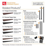 OUTDECO 5.5 in. x 72 in. x.75 in. Wood Plastic Composite Fence Board, Tongue and Groove, Sanded Finish - Charcoal (4-Pack)