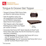 OUTDECO 5.5 in. x 72 in. x .75 in. Wood Plastic Composite Fence Board, Tongue and Groove Topper, Sanded Finish - Espresso