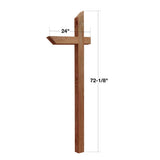 Outdoor Essentials Angled 72 in. x 4 in. x 4 in. Color Treated Mailbox Post