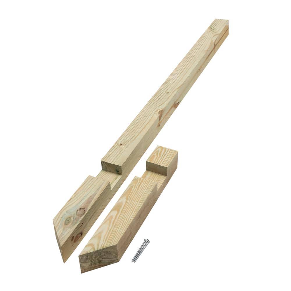Outdoor Essentials Angled 72 in. x 4 in. x 4 in. Pressure Treated Mailbox Post