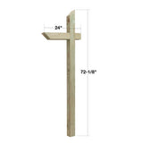 Outdoor Essentials Angled 72 in. x 4 in. x 4 in. Pressure Treated Mailbox Post