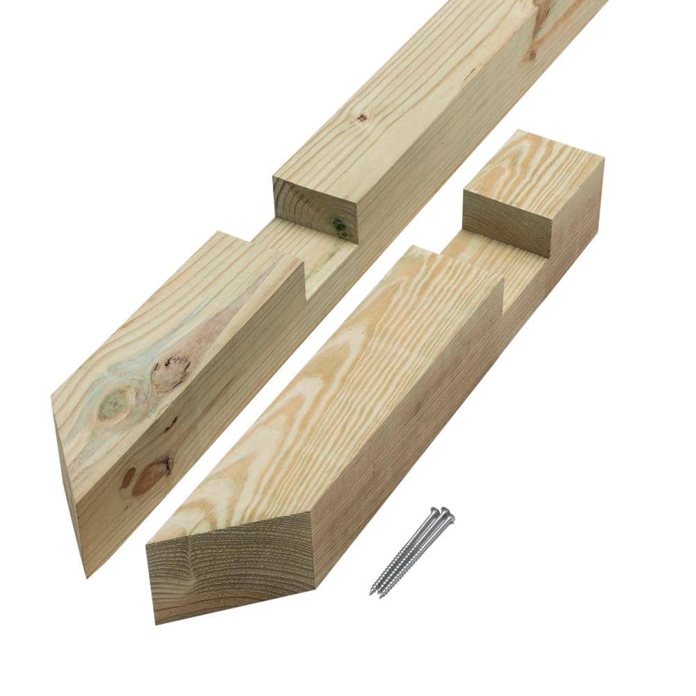 Outdoor Essentials Angled 72 in. x 4 in. x 4 in. Pressure Treated Mailbox Post
