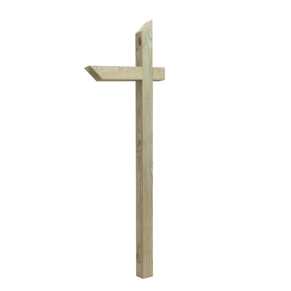 Outdoor Essentials Angled 72 in. x 4 in. x 4 in. Pressure Treated Mailbox Post