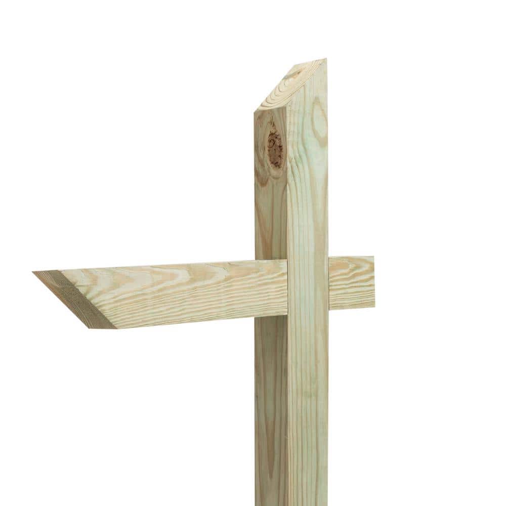 Outdoor Essentials Angled 72 in. x 4 in. x 4 in. Pressure Treated Mailbox Post