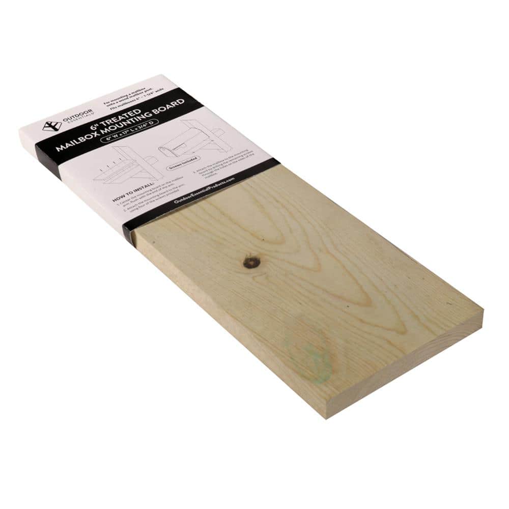 Outdoor Essentials 6 in. Pressure-Treated Wood Mailbox Mounting Board