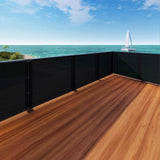 3 ft. x 15 ft. Deck Balcony Privacy Screen for Deck Pool Fence Railings Apartment Balcony Privacy Screen, Black