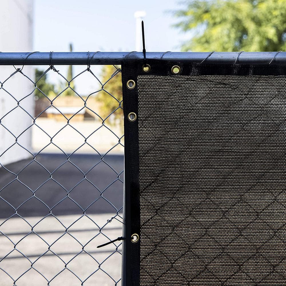 6 ft. x 50 ft. Brown Fence Privacy Screen Windscreen, with Bindings and Grommets, Heavy Duty