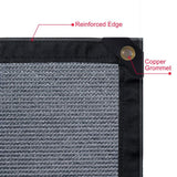 Unifirm Edge Reinforced Grommets-Free Privacy Fence Screen 90% Blockage Gazebo Backyard Shade Cover 3 ft. x 10 ft. Gray