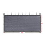 Unifirm Edge Reinforced Grommets-Free Privacy Fence Screen 90% Blockage Gazebo Backyard Shade Cover 3 ft. x 10 ft. Gray