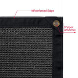 Unifirm Edge Reinforced Grommets-Free Privacy Fence Screen 90% Blockage Gazebo Backyard Shade Cover 4 ft. x 50 ft. Black